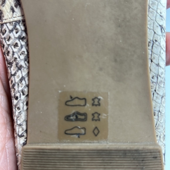 Anthropologie Snake Pattern Leather Pointed Toe Flats - Picture 11 of 14